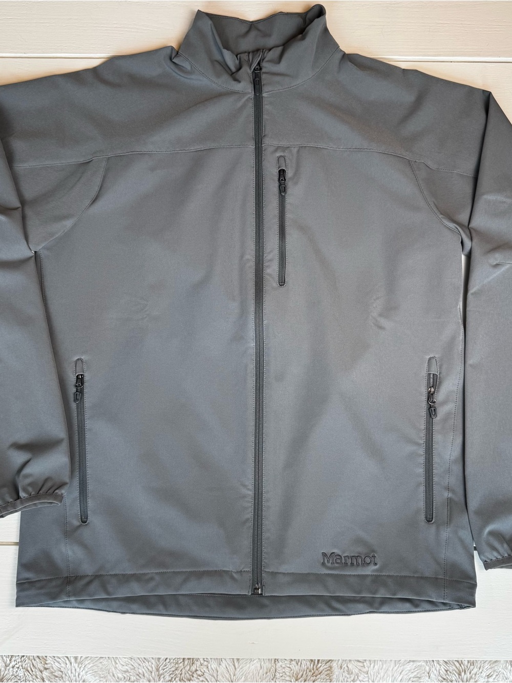 Marmot Men's Slate Gray Tempo Softshell Jacket - Full Zip